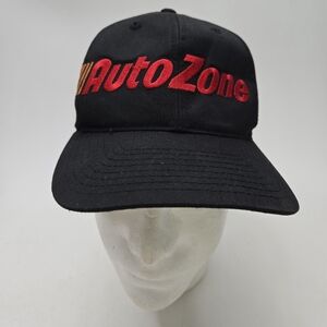 Vintage AutoZone Hat Black Baseball Cap Embroidered Logo Adjustable